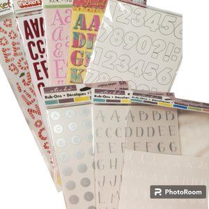 Alphabet stickers/Rub on Alphabet